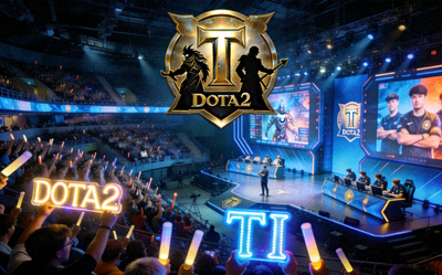 DOTA2国际邀请赛Ti赛事标志与场景